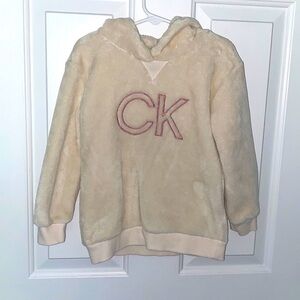 Girls Fuzzy Calvin Klein CK Hoodie and Leggings Size 4T